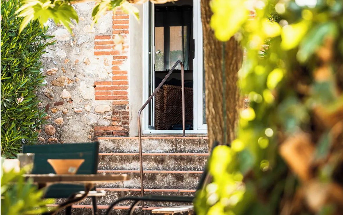 a door with vines growing on it